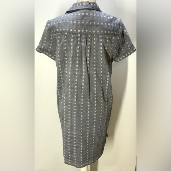 Max Studio Chambray Embroidered Collard Shirt Dress - Picture 3 of 12